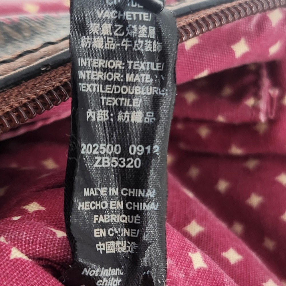 Fossil Key-Per Crossbody Bag Multi Color Coated Canvas Knit Print Small Purse - Picture 11 of 14